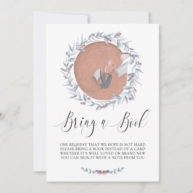 Convite Fox Botânica Delicada Traga um Livro (Frente)