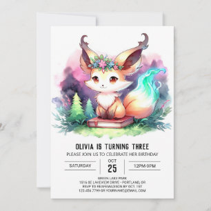 Convite Fox Digital Fox Birthday