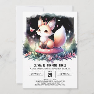 Convite Fox Fox Aniversário majestoso