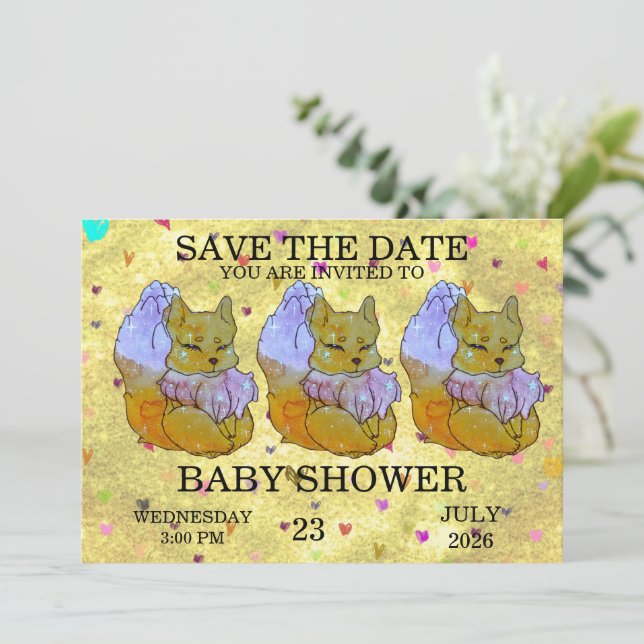 Convite Fox named Dice (Em pé/Frente)