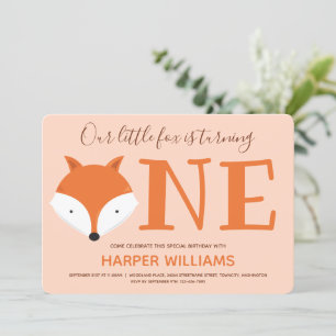 Convite Fox Transformando Um Primeiro Aniversário