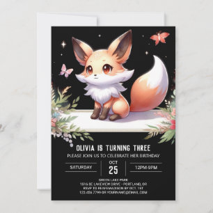 Convite Fox Whimsical Digital Modern