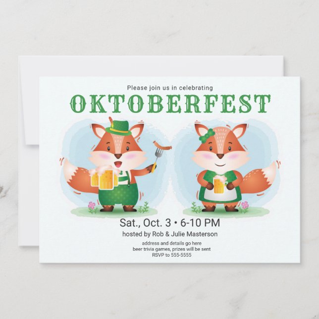 Convite Foxtoberfest Oktoberfest (Frente)