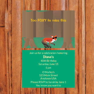 Convite "Foxy Demais para Isso" Festa Sassy