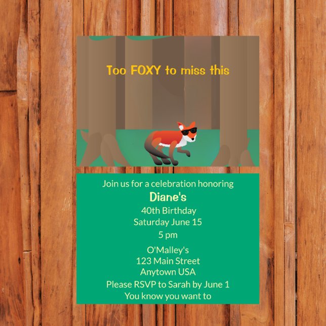 Convite "Foxy Demais para Isso" Festa Sassy (Criador carregado)