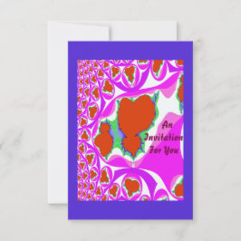 Convite Fractal Bleeding Heart Invitations