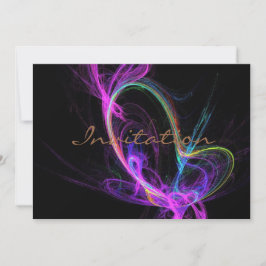 Convite Fractal Elétrico Rosa