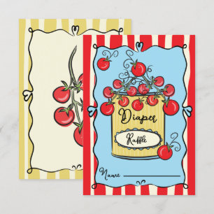 Convite Fralda de Tomate de Cereja Raffle