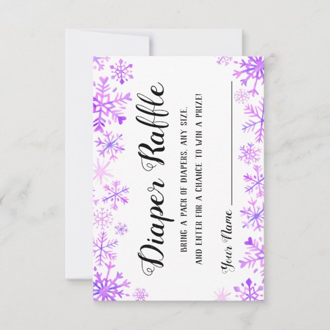 Convite Fralda Raffle - Bebê é frio lá fora (Frente)