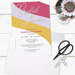 Convite Framboesa Violeta Mel Fluxos Horizontais