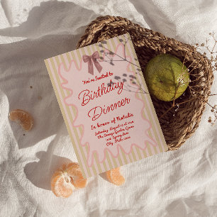 Convite Frame de Arco Pintado à Mão tira diversão Janto de