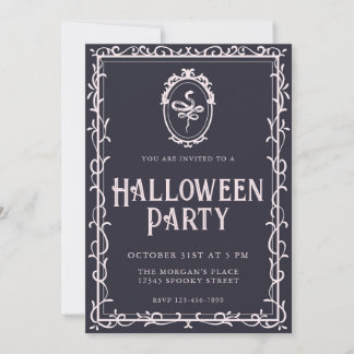 Convite Frame Victoriano Serpent Halloween