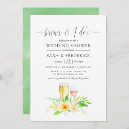 Convite Frangipani Exótico De Aquarelas Antes Do I