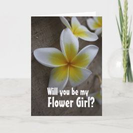 Convite Frangipani Wedding Flower Girl Request Cards
