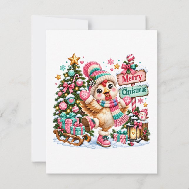 Convite Frango Fofo Feliz Natal (Frente)