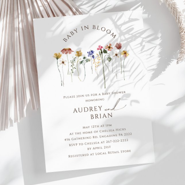 Convite Frangos De Flor Selvagem Em Chá de fraldas De Sang (Criador carregado)