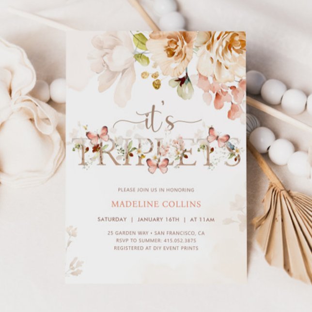 Convite Frangos De Flor Selvagem Em Chá de fraldas Sanguín (Criador carregado)