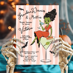 Convite FrankenWeenies & Martinis Chá de panela de Hallowe