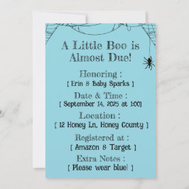 Convite Frankie Boo Crew Baby Shower Invitation – Editable