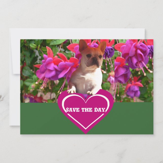 Convite Französische Bulldogge Herz French Bulldog Mutter (Frente)