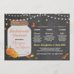 Convite Frasco da abóbora do itinerário do chá de panela