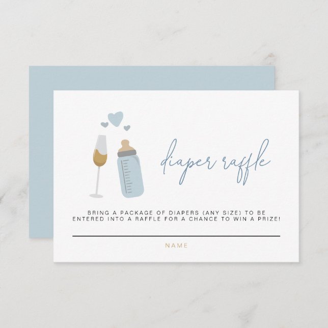 Convite Frascos de Fralda de Frascos Azuis ANDI (Frente/Verso)