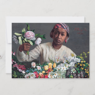 Convite Frédéric Bazille - Jovem Mulher com Peônias