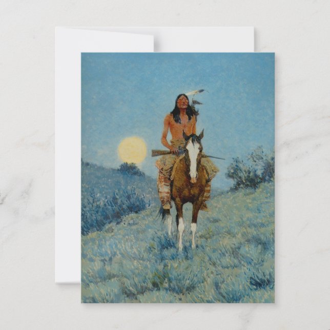 Convite Frederic Remington's The Outlier 1909 (Frente)