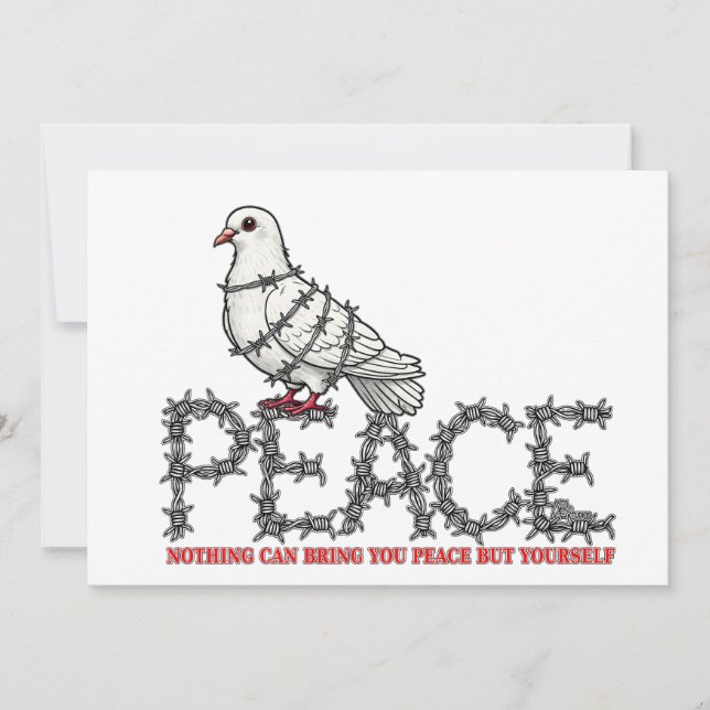 Convite Freedom and peace (Frente)