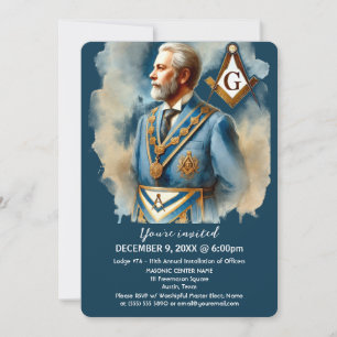 Convite Freemason Masonry Square e Compass Masonic
