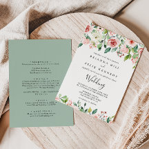 Frente Floral de outono e Casamento de Trás do Ele