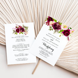 Convite Frente Floral Russo e Casamento Traseiro