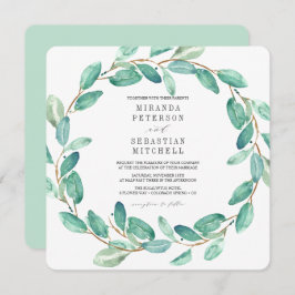 Convite Fresca de Eucalyptus Leaves sob o Casamento Botâni