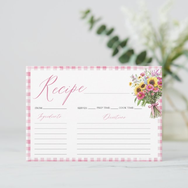 Convite Fresco Da Placa De Receita Do Chá de panela De Mer (Em pé/Frente)