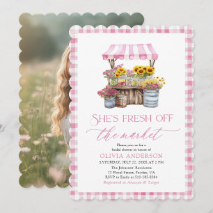 Convite Fresco Do Chá de panela De Mercado Dos Agricultore