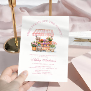 Convite Fresco Do Chá de panela De Mercado Dos Agricultore