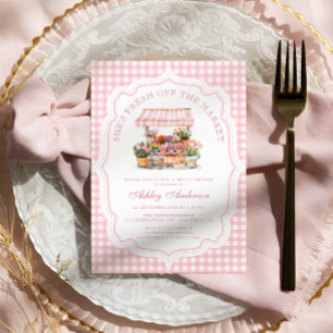 Convite Fresco Do Chá de panela De Mercado Dos Agricultore