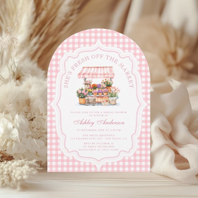 Convite Fresco Do Chá de panela De Mercado Dos Agricultore (Criador carregado)