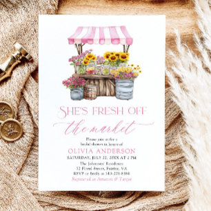 Convite Fresco Do Chá de panela De Mercado Dos Agricultore