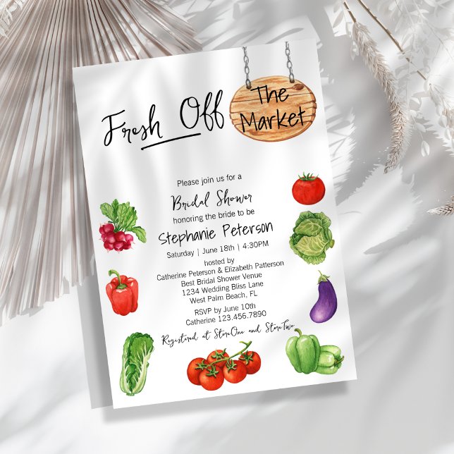 Convite Fresco do Chá de panela de Sinal de Madeira do Mer (Criador carregado)