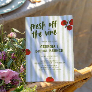 Convite Fresco Do Chá de panela Desenhado Da Mão De Tomate