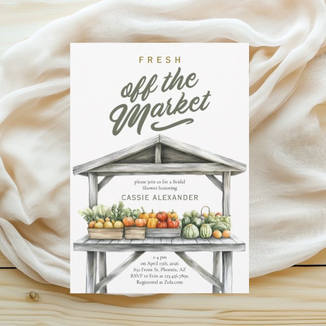 Convite Fresco do Chá de panela do mercado (Criador carregado)