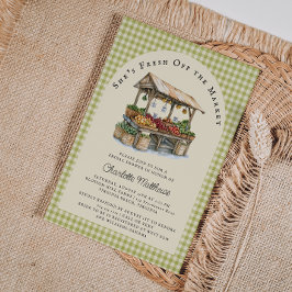 Convite Fresco do Chá de panela do mercado