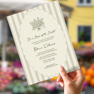 Convite Fresco do Chá de panela Verde da Sage do Mercado