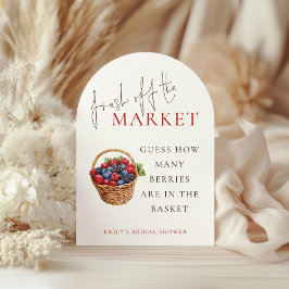 Convite Fresco do Mercado Adivinhem Arco de Chá de panela 