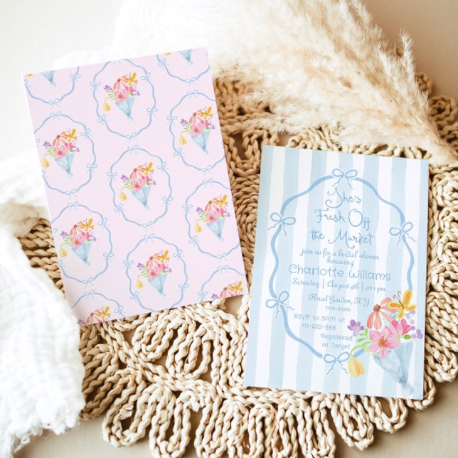 Convite Fresco do mercado Chá de panela (Criador carregado)