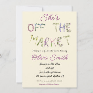 Convite Fresco do mercado - Chá de panela