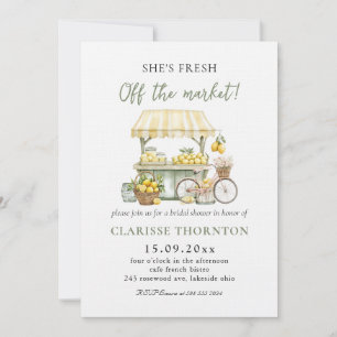 Convite Fresco Do Mercado Chá de panela De Citros De Verão