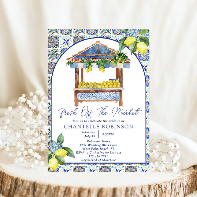 Convite Fresco Do Mercado Chá de panela De Limão Italiano (Criador carregado)