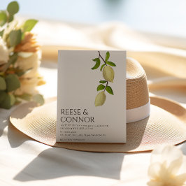 Convite Fresh Citrus Painted Lemons Modern Mediterranean